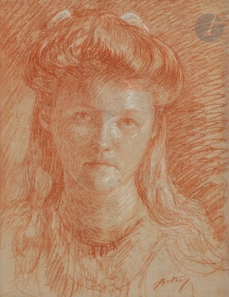 Léon DETROY (1859-1955)
Portrait de jeune fille
Sanguine.
Signée en bas à droite.
38.5 x 30 cm

Nous remercions Monsieur Christophe Rameix d'avoir confirmé l'authenticité de cette œuvre et pour les informations qu'il nous a transmises.