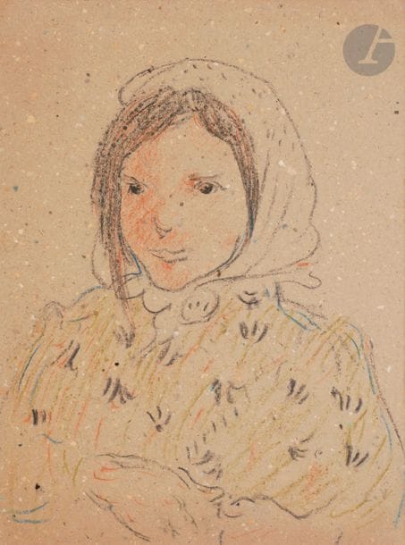 *Louis VALTAT (1869-1952)
Jeune fille au foulard, 1898
Pastel sur papier gris.
Monogrammé en bas à droite.
41 x 30 cm

Exposition : 
Valtat, indépendant et précurseur, Musée Paul Valéry, Sète, 2011, n° 60.

Un avis d'inclusion aux Archives de l'Association des Amis de Louis Valtat sera remis à l'acquéreur.