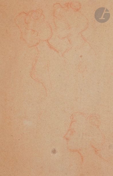 Aristide MAILLOL (1861-1944)
Étude de tête de femme
Sanguine.
Monogrammée sur la droite (légèrement coupé).
(Taches).
27 x 17.5 cm