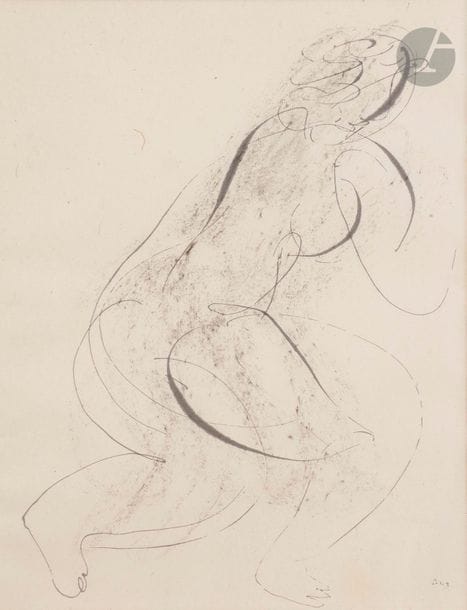 Jean FAUTRIER (1898-1964)
Nu de dos, 1943
Encre.
Signée et datée en bas à droite.
24.5 x 18.5 cm