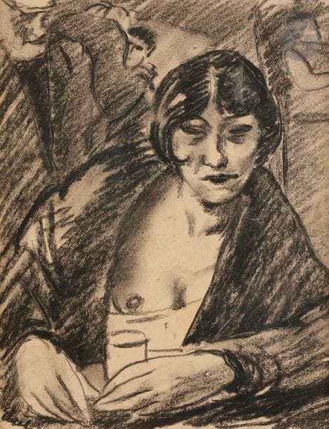 François EBERL (1887-1962)
L'Absinthe, vers 1928
Fusain.
Signé en bas à gauche.
27.5 x 21.5 cm

Provenance : 
Vente Maître Boisgirard, Hôtel Drouot, Paris, 10 juin 2009, n° 24.

Notre dessin est une étude pour le tableau éponyme conservé au Musée National d'Art moderne - Centre Georges Pompidou.