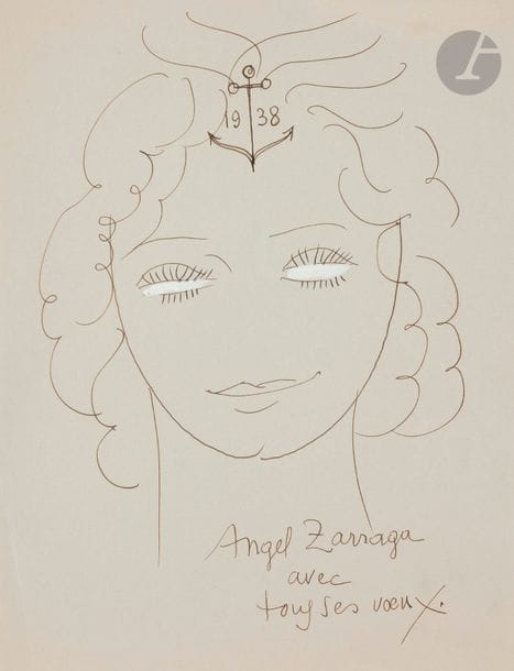 Angel ZARRAGA (1886-1946)
Portraits de femme, 1936-1938
Deux encres, l'une avec rehauts de gouache blanche.
Signées, datée, l'une dédicacée à Monsieur et Madame Chalupt.
27 x 21 cm chacune

Provenance : 
- Collection René Chalupt. 
- Par descendance.
- Acheté directement aux descendants par la Galerie C. Stany, Paris.