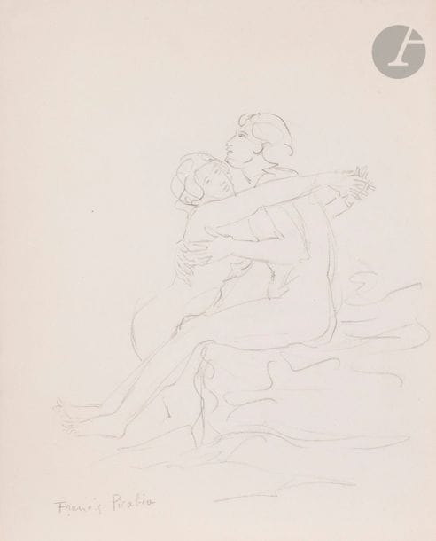 Francis PICABIA (1879-1953)
Couple, vers 1924
Mine de plomb.
Signée en bas à gauche.
26 x 21.5 cm

Un certificat du Comité Picabia sera remis à l'acquéreur.