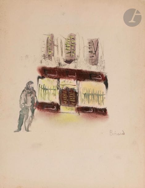Christian BÉRARD (1902-1949)
Bal musette
Gouache.
Porte le timbre de la signature en bas à droite.
31.5 x 24.5 cm

Provenance : 
Galerie Lucie Weill, Paris, n° 125 (étiquette au dos).