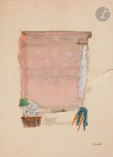 Christian BÉRARD (1902-1949)
La Fenêtre
Aquarelle et gouache.
Signée en bas à droite.
Porte le timbre de la signature.
(Déchirure, rousseurs).
38 x 27.5 cm