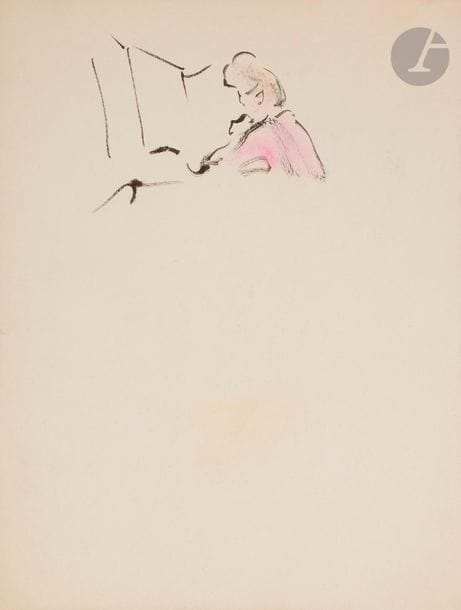 Christian BÉRARD (1902-1949)
Zaza
Encre et aquarelle.
Porte le timbre de la signature en bas à droite.
31 x 23.5 cm