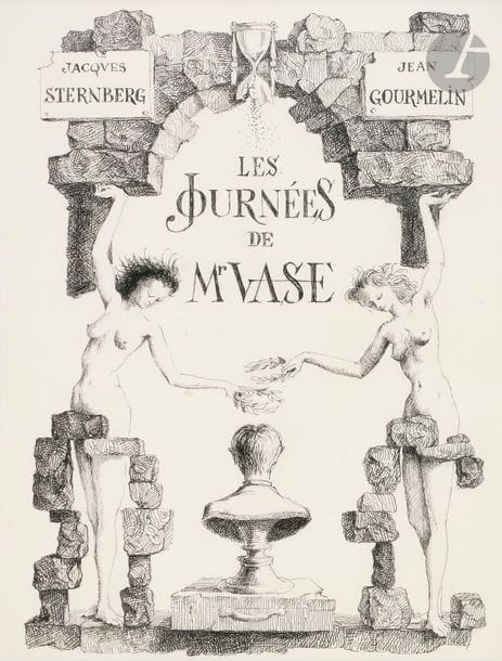 Jean GOURMELIN (né en 1920)
Les Journées de Mr Vase
2 encres.
L'une signé dans la composition.
32 x 23.5 cm chacune

Études préparatoires aux illustrations de l'ouvrage de Jacques Sternberg.