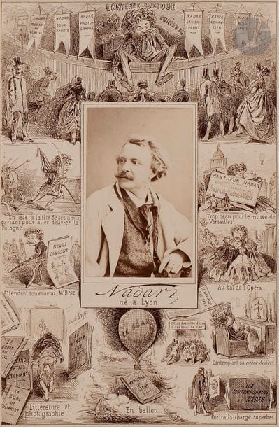 Pierre Durat
Photo-Biographie des contemporains.
Félix Nadar, 1867.
Épreuve sur papier albuminé contrecollée sur carton. Titre et crédits « Carlo Gripp. Del. » - « Paris Phot. De l’Alcazar - Pierre Durat » sur le montage.
14,8 x 9,8 cm