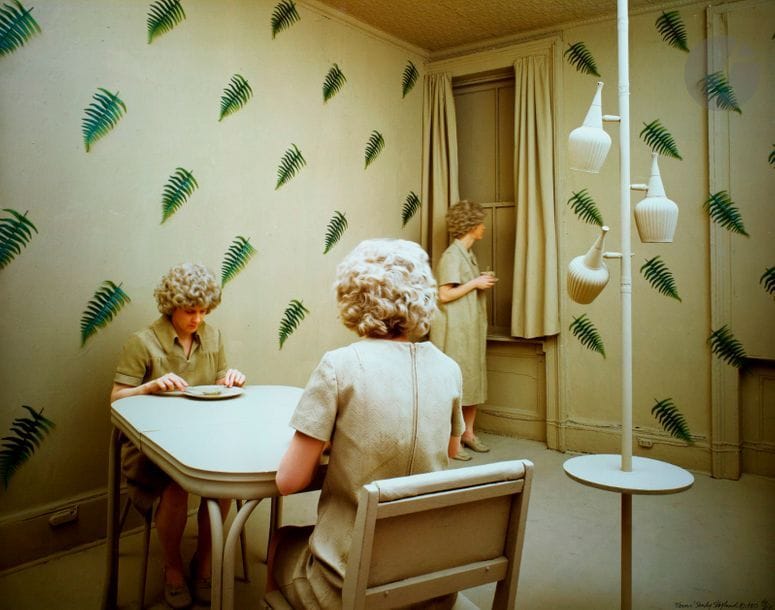 Sandy Skoglund (1946)
Ferns, 1980.
Cibachrome. Signature de la photographe, titre, date, numérotation à 20 ex. dans la marge inférieure.
Image : 66 x 85,5 cm
Feuille : 75 x 93 cm

 Un autre tirage de cette image est conservé dans les collections du Museum of Contemporary Photography de Chicago.