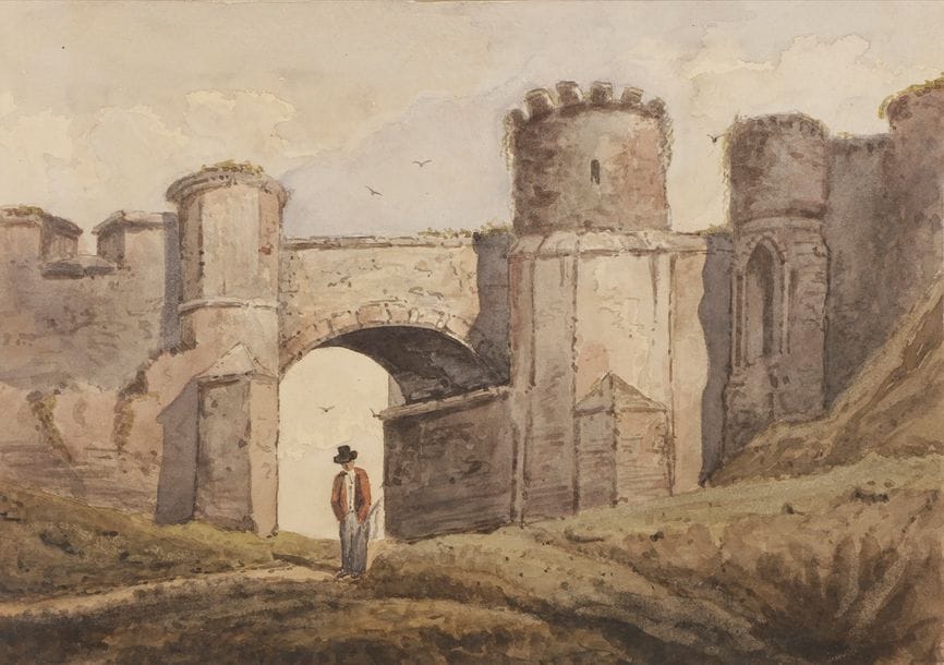 Louis BENOIS (1796-1873)
Temple de la Fortune, Rome 1821
Crayon noir.
19,5 x 17 cm

On joint 3 dessins attribués à Louis Benois dans un même montage, un dessin de Laure Benois et un dessin anonyme.