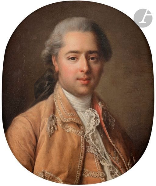 François Hubert DROUAIS (Paris 1727 - 1775)
Portrait d’homme en buste
Sur sa toile d’origine 
53 x 43 cm
Dans un cadre à vue ovale.
 Notre tableau est à rapprocher du Portrait de gentilhomme dit de Charles Philippe de France, comte d’Artois, ancienne collection Cypierre (toile ovale, 69 x 57 cm).