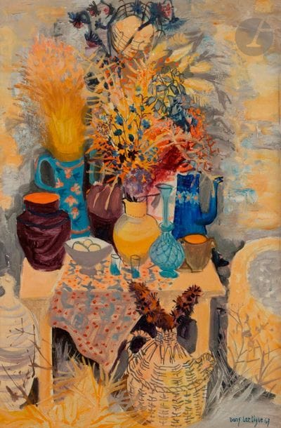Dany LARTIGUE (1921-2017)
Bouquet d’été, 1967
Huile sur toile.
Signée et datée en bas à droite.
Datée et titrée au dos.
55 x 38 cm