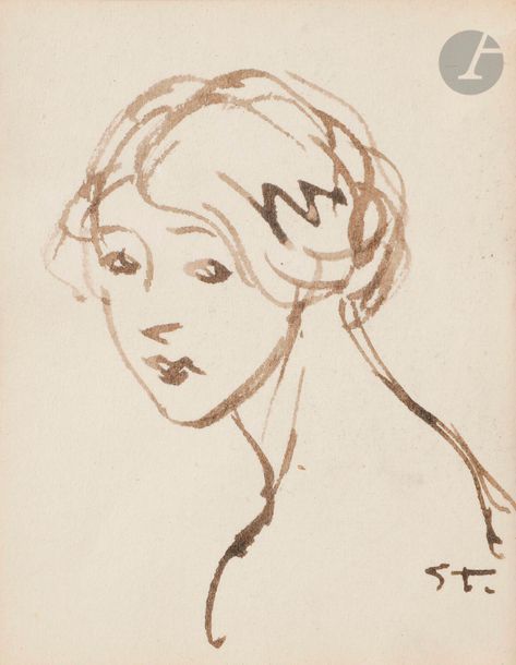 Théophile Alexandre STEINLEN (1859-1923)
étude de femme
Encre.
Monogrammée.
7.5 x 6 cm