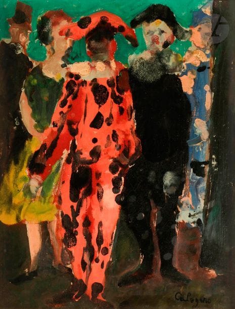 Jean CALOGERO (1922-2001)
Le Carnaval
Huile sur toile.
Signée en bas à droite.
24 x 19 cm