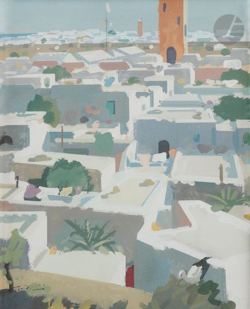 Raymond CRETOT-DUVAL (1895-1986)
Ville au Maroc, vers 1955
Gouache.
Signée en bas à gauche.
44 x 32 cm