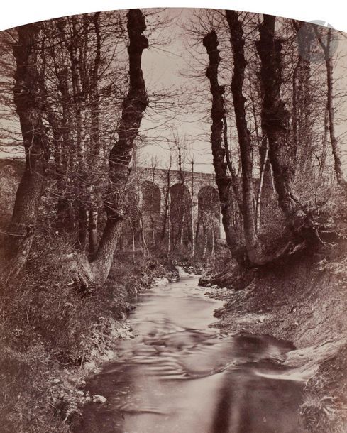 Félix Thiollier (1842-1914) 
Sites de la Loire, c. 1860-1870. 
Vallée d’Onzion près de Saint-Chamond. 
Épreuve sur papier albuminé, cintrée, contrecollée sur carton. Légende à l’encre de la main du photographe sur le montage. 
18,4 x 15,2 cm

Félix Thiollier (1842-1914)
Sites of the Loire, c. 1860-1870.
Valle?e d’Onzion pre?s de Saint-Chamond.
Albumen prints mounted on cardboard. Caption written by photographer on mount.
18.4 x 15.2 cm