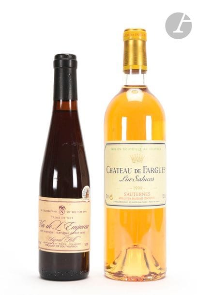 1 B CHÂTEAU DE FARGUES, Sauternes, 1999{CR}1 1/2 B AFRIQUE DU SUD NATURAL SWEET WINE VIN DE L'EMPEREUR CRÈME DE TÊTE SIGNAL HILL (e.l.a.), Jean-Vincent Rindon, 1998
