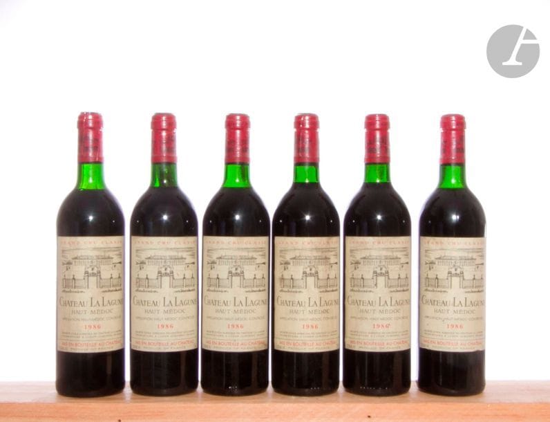 6 B CHÂTEAU LA LAGUNE (2 B.G. ; 3 T.L.B.+ ; 1 T.L.B; e.l.s.), GCC3 Haut-Médoc, 1986