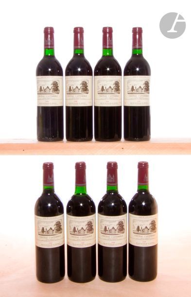 8 B CHÂTEAU CANTEMERLE (1 B.G. et 1 T.L.B.), GCC5 Haut-Médoc, 1988