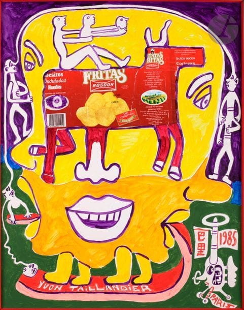 Yvon TAILLANDIER (né en 1926)
Fritas, 1985
Technique mixte et collage.
Signée et datée en pied.
65 x 50 cm