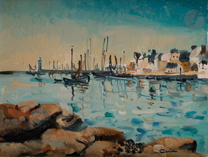 Edmond CERIA (1884-1955)

Le Guilvinec, le port

Huile sur panneau.

Signée en bas à droite.

27 x 35 cm