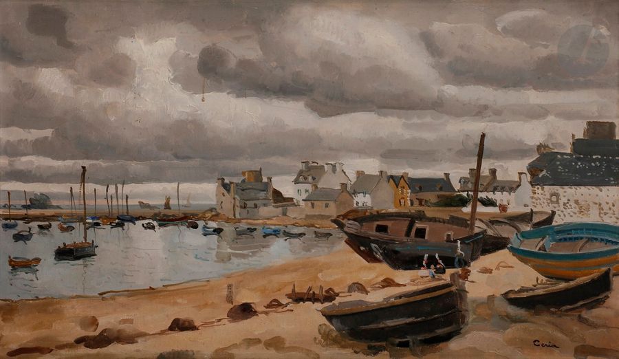Edmond CERIA (1884-1955)

Port de Saint-Génolé

Huile sur toile.

Signée en bas à droite.

33 x 55 cm