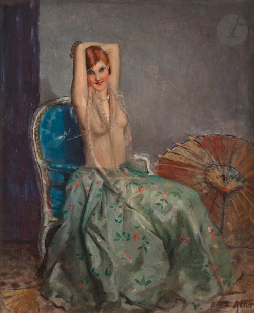 William ABLETT (1877-1936)

Femme à l'ombrelle

Huile sur toile.

Signée en bas à droite.

(Griffures).

73 x 60 cm