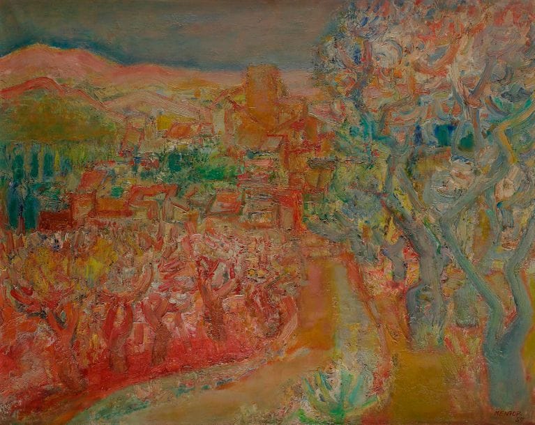 Blasco MENTOR (1919-2003)

Village, 1959

Huile sur toile.

Signée et datée en bas à droite.

65 x 81 cm



Exposition : 

Galerie Urban, Paris (étiquette au dos).



Nous remercions Madame Isabelle Rollin-Royer de nous avoir confirmé l'authenticité de cette œuvre.