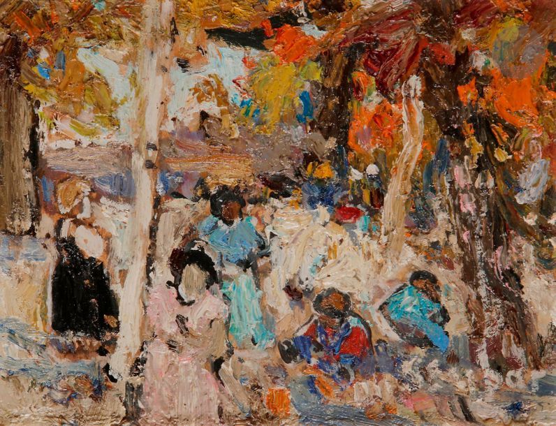 Marko STUPAR (né en 1936)

Paris, au jardin du Luxembourg

Huile sur carton.

Signée en bas à droite.

14 x 18 cm
