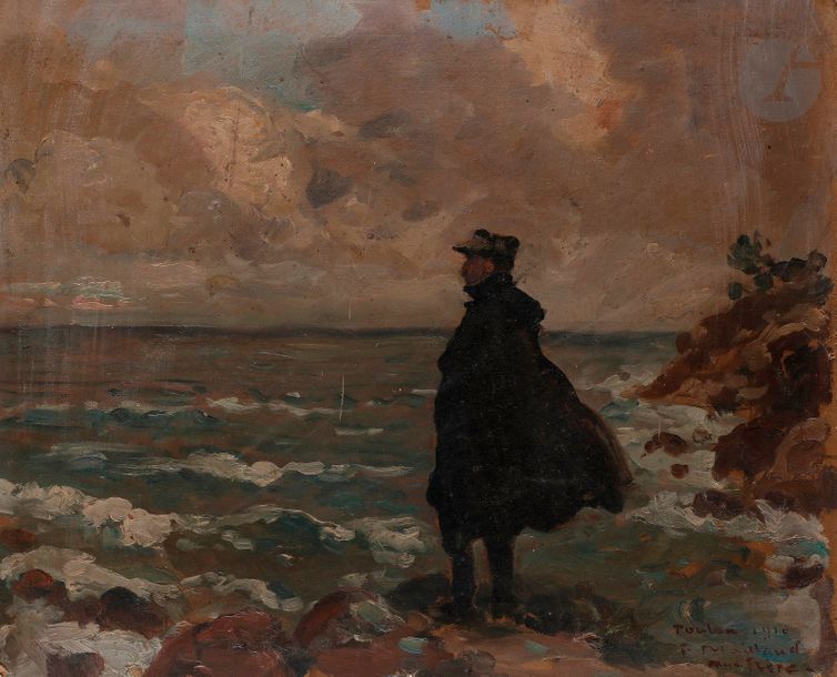 Fernand MAILLAUD (1862-1948)

Mon frère, 1910

Huile sur carton.

Signée, datée et située en bas à gauche.

(Usures et taches).

33 x 41 cm