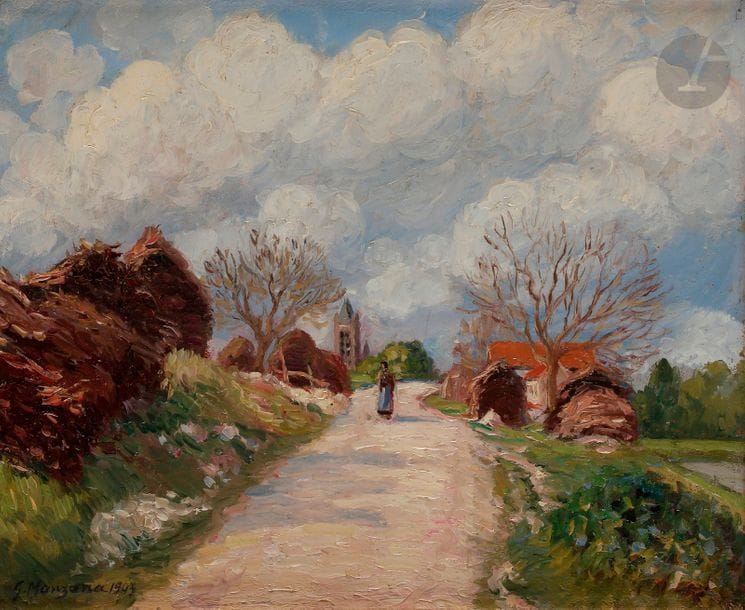 Georges MANZANA-PISSARRO (1871-1961)

Entrée du Village, 1903

Huile sur toile.

Signée et datée en bas à gauche.

38 x 46 cm