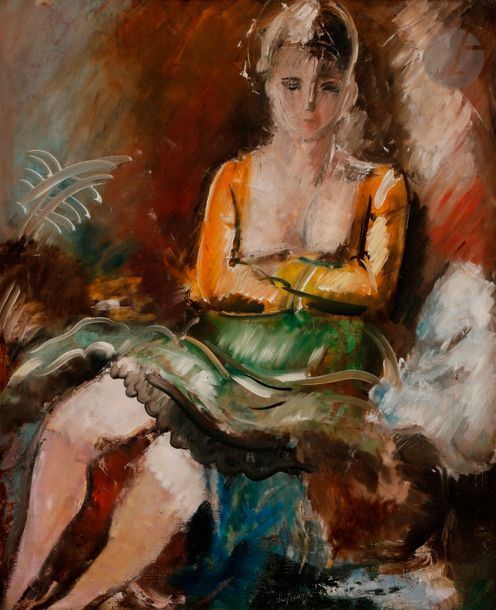 Charles DUFRESNE (1876-1938)

Femme assise, vers 1925

Huile sur toile.

Signée en pied.

46 x 38 cm



 Nous remercions Messieurs Jean-Charles et Thomas Dufresne de nous avoir confirmé l'authenticité de cette œuvre.
