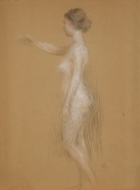 Ernest LAURENT (1859 - 1929) 

Étude de femme de profil 

Pastel.

Cachet en bas à droite.

(Petites déchirures).

50 x 38 cm