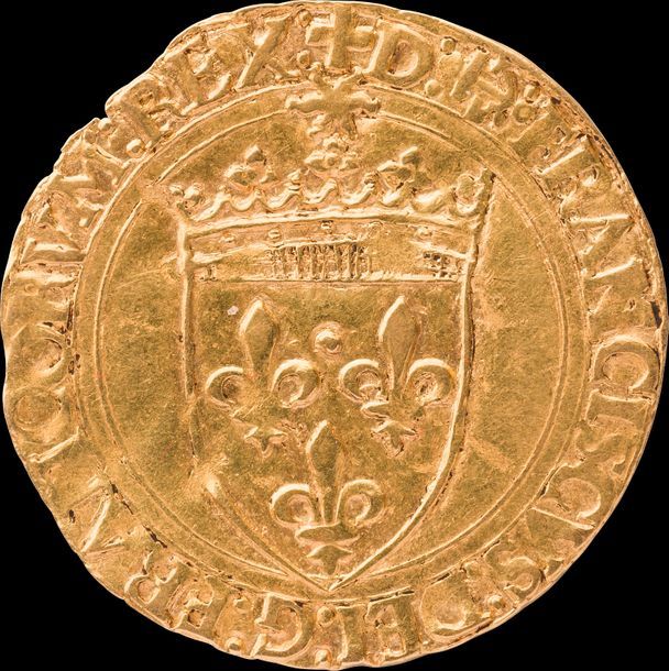 Ecu d'or au soleil  - François 1er
Début XVIème siècle
P.B. avec emballage : 5.3 gr