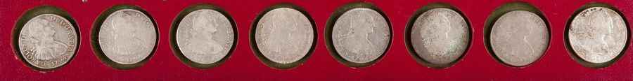 MEXIQUE.
LOT de 15 pièces de 8 réaux, datées de 1791 à 1801.
Mexico.
KM.109
B à TB