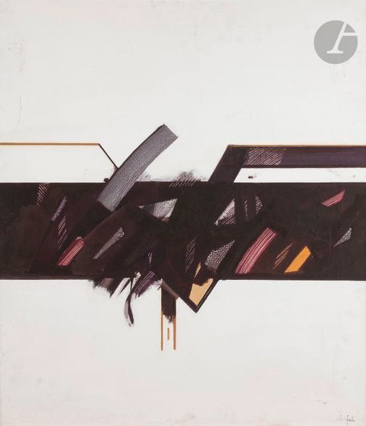 Antonio FREILES (né en 1943)
Situazion n° 111
Huile sur toile.
Signée en bas à droite.
Signée au dos.
(Salissures).
70 x 60 cm

Provenance : 
Collection Michel Tapié.