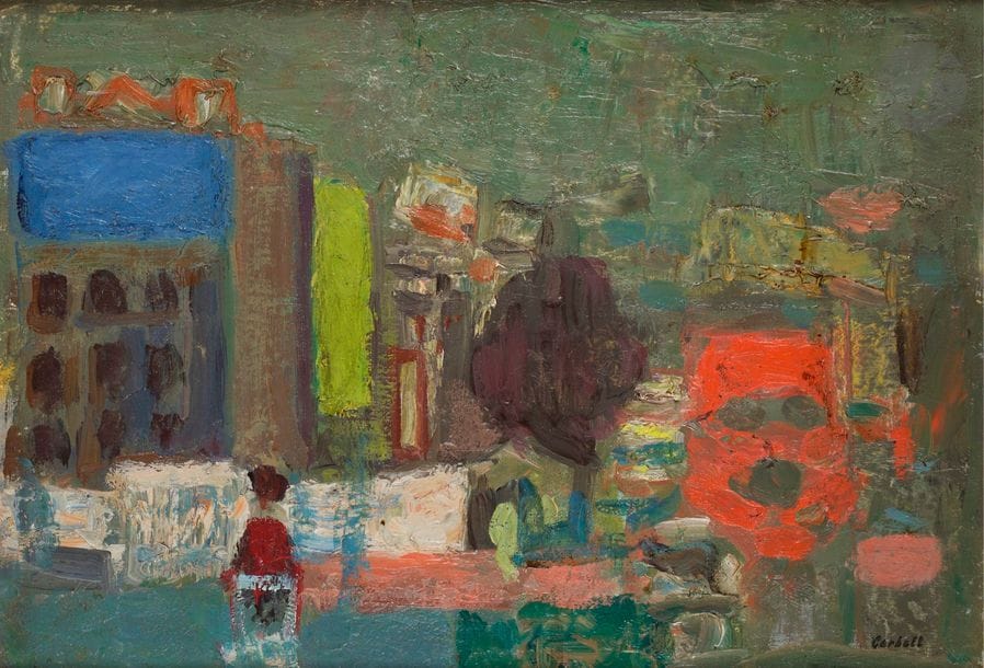 Alexandre Sasha GARBELL [russe]
(1903-1970)
Londres, 1957
Huile sur toile.
Porte le timbre de la signature en bas à droite et au dos.
24 x 35 cm