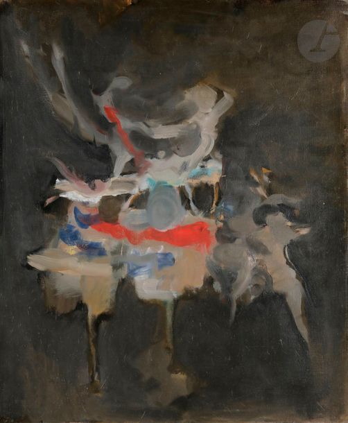 Alfred ABERDAM [polonais] (1894-1963)
Rêve rouge, 1961
Huile sur toile.
Monogrammée au dos.
65 x 54 cm

Provenance : 
Galerie Rambert, Paris (étiquette au dos).