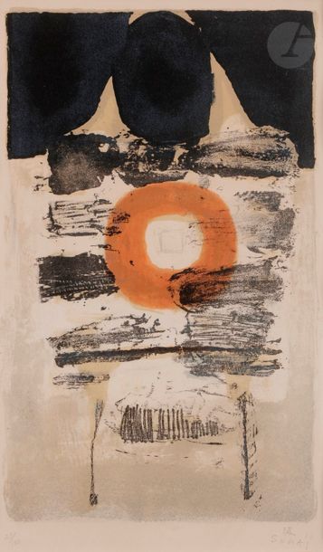 Kumi SUGAI [japonais] (1919-1996)
Animal dans la neige, 1959
Lithographie en couleurs.
Épreuve sur vélin, numérotée et signée au crayon. Tirage à 100 épreuves. Dr Grane, Oslo, éd.
Légère oxydation sous le passe-partout.
Cadre.
À vue : 46,5 x 28 cm