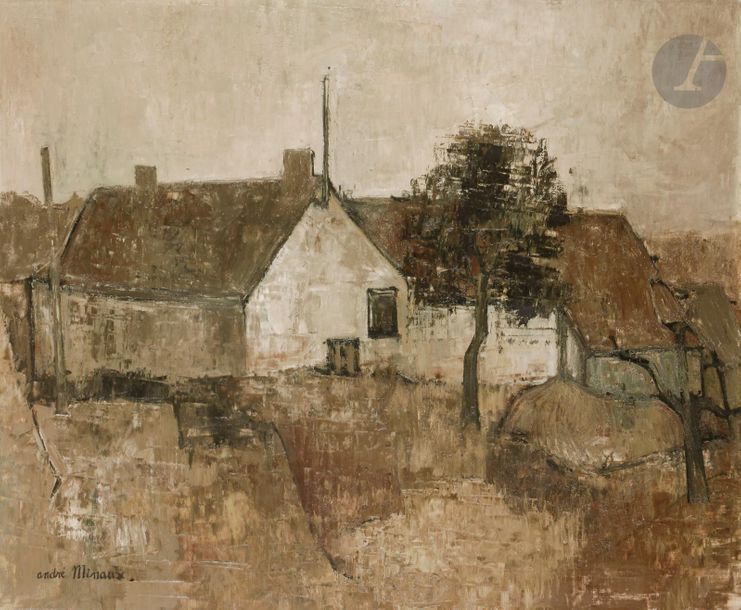 André MINAUX (1923-1986)
Paysage à Nanteau (La Ferme), 1951
Huile sur toile.
Signée en bas à gauche.
Signée, datée et titrée au dos.
81 x 100 cm

Exposition : 
Galerie Bernier, Paris, 1951.

Nous remercions Madame Agnès Vargel, fille de l’artiste, pour les informations qu’elle nous a transmises.