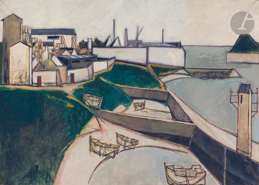 Claude VENARD (1913-1999)
Le Port, 1953
Huile sur toile.
Signée en bas à gauche.
200 x 291 cm

Provenance : 
Galerie Bernheim-Jeune, Paris.