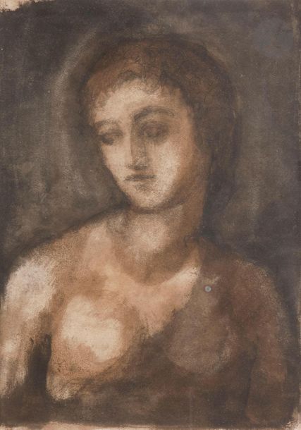 Léon ZACK (1892-1980)
Portrait antique - étude de femmes
Encre et lavis d’encre double face.
Non signé.
(Rousseurs).
38 x 26 cm