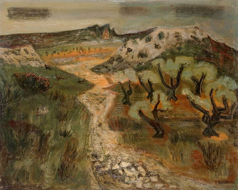 Raymond GUERRIER (1920-2002)
Les Oliviers, 1954
Huile sur toile.
Signée en bas à droite.
(Petites restaurations).
65 x 81 cm