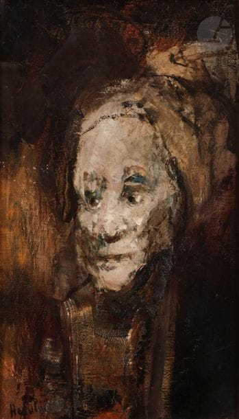 François HEAULME (1927-2005)
Le Vérité, 1957
Huile sur toile.
Signée en bas à gauche.
46 x 27 cm