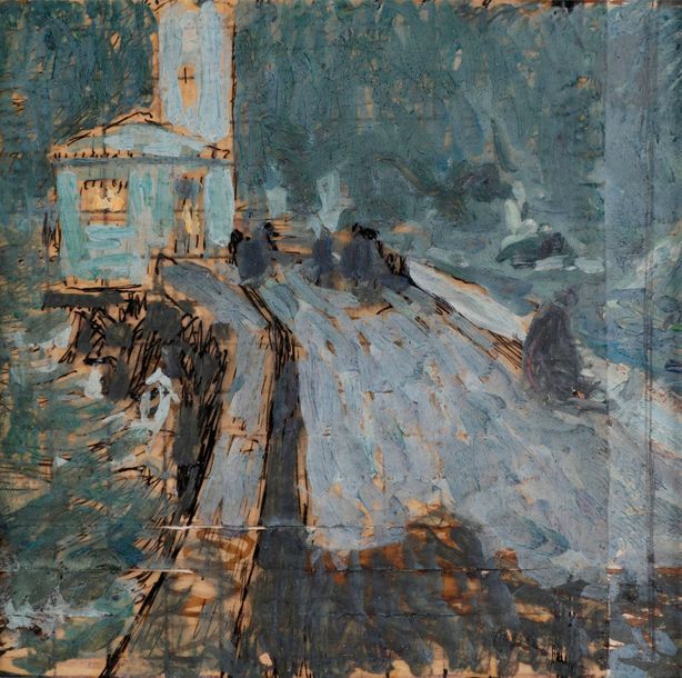Henri LE SIDANER (1862-1939)
La Jetée, le Tréport, 1905
Encre et huile sur calque et carton.
Non signée.
12 x 12 cm

Bibliographie :
Yann Farinaux-Le Sidaner, Le Sidaner - l'œuvre peint et gravé, éditions André Sauret, Paris, 1989, n° 945, reproduit p. 320.
