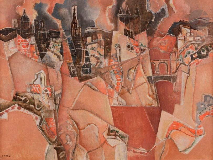 Georges DAYEZ (1907-1991)
Tolède, Na Sa de la Cabesa, 1968
Huile sur toile.
Signée en bas à gauche. 
Signée, datée et titrée au dos.
54 x 73 cm

Provenance : 
Collection Gaston Diehl.

Exposition : 
Exposition Göteborg, vers 1968.