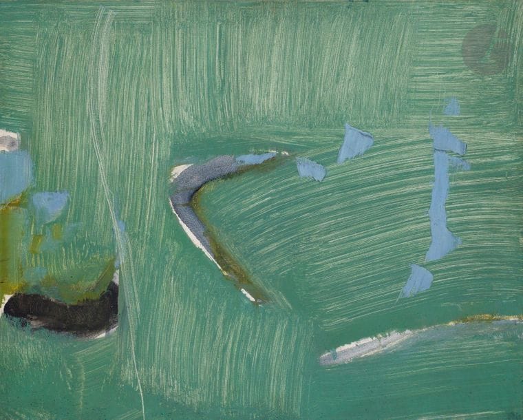 Olivier DEBRÉ (1920-1999)
Bateaux taches grises, 1962
Huile sur toile.
Monogrammée et datée en bas à droite.
Signée, datée, titrée et située au dos.
65 x 81 cm

Provenance : 
Collection L. Darinot (étiquette au dos).