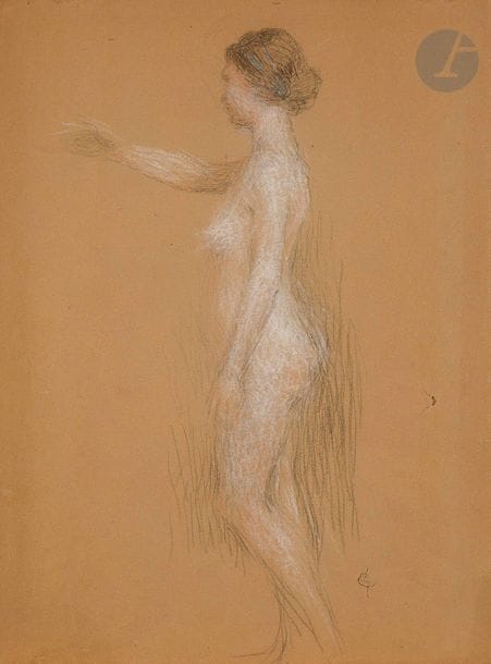Ernest LAURENT (1859-1929)

Étude de femme de profil

Pastel.

Cachet en bas à droite.

(Petites déchirures).

50 x 38 cm