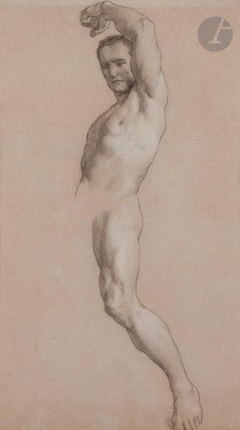 ÉCOLE FRANÇAISE du XIXe siècle

Académie d'Homme

Fusain et pierre blanche.

45 x 24,5 cm