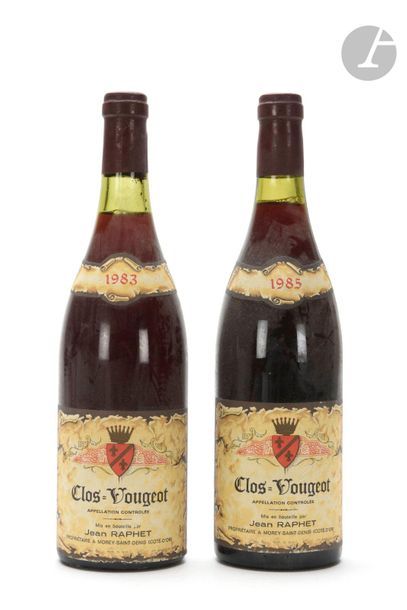 1 B CLOS-VOUGEOT (Grand cru), Jean Raphet, 1985
1 B CLOS-VOUGEOT (Grand cru), Jean Raphet, 1983